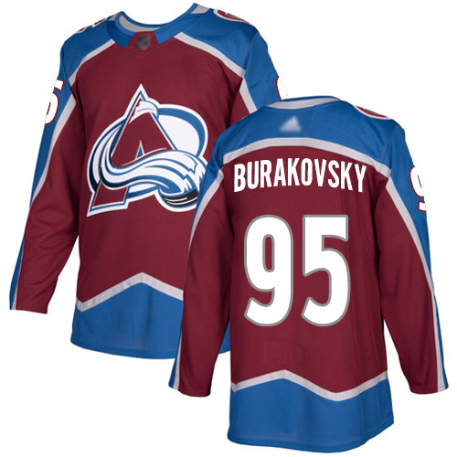 Adidas Colorado Avalanche Men 95 Andre Burakovsky Burgundy Home Authentic Stitched NHL Jersey